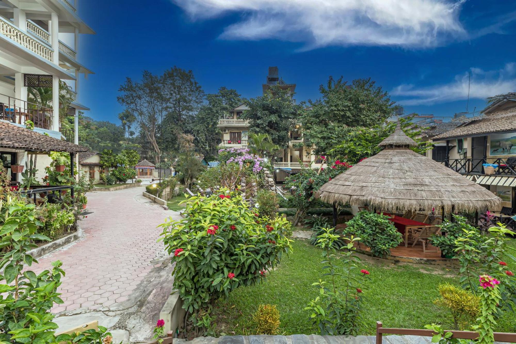 Hotel Riverside With Swimming Pool Sauraha Ngoại thất bức ảnh